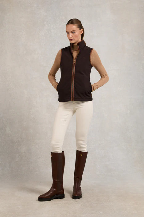 (Holland Cooper) Country Fleece Gilet - Chocolate (Women's)