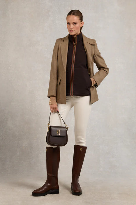 (Holland Cooper) Country Fleece Gilet - Chocolate (Women's)