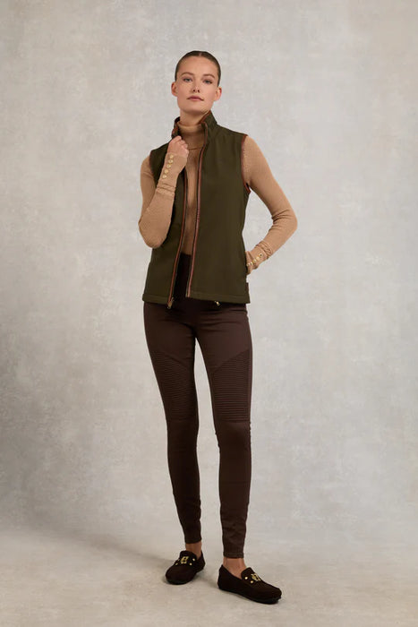 (Holland Cooper) Country Fleece Gilet - Khaki (Women's)