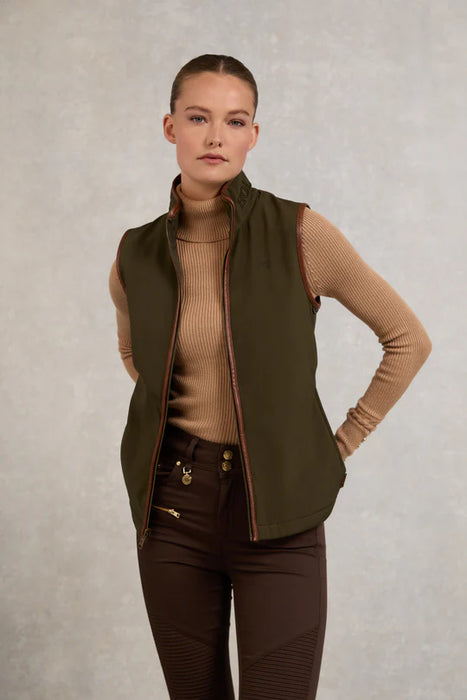 (Holland Cooper) Country Fleece Gilet - Khaki (Women's)