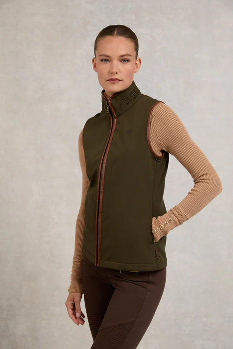 (Holland Cooper) Country Fleece Gilet - Khaki (Women's)