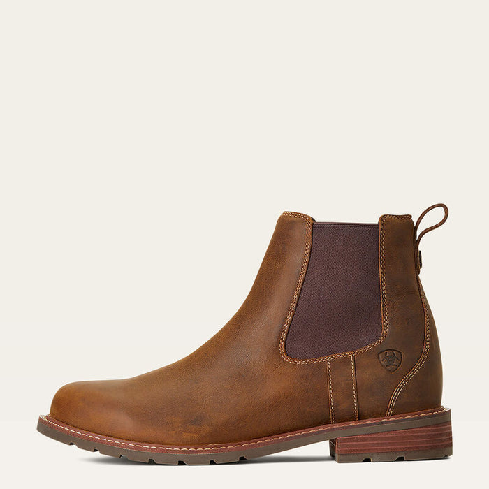 (Ariat) Wexford Waterproof Chelsea Boot - Weathered Brown (Men's)