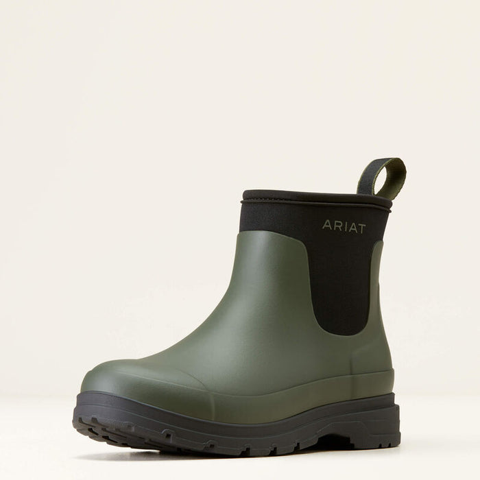 (Ariat) Kelmarsh Short Rubber Wellington Boots - Dark Olive (Women's)