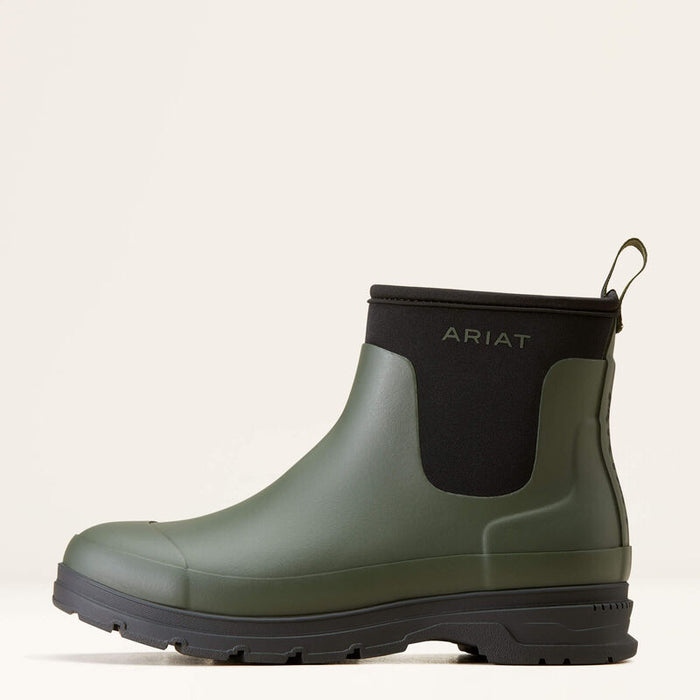 (Ariat) Kelmarsh Short Rubber Wellington Boots - Dark Olive (Women's)