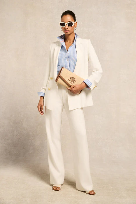 (Holland Cooper) Oxford Shirt - Sky Blue Stripe (Women's)