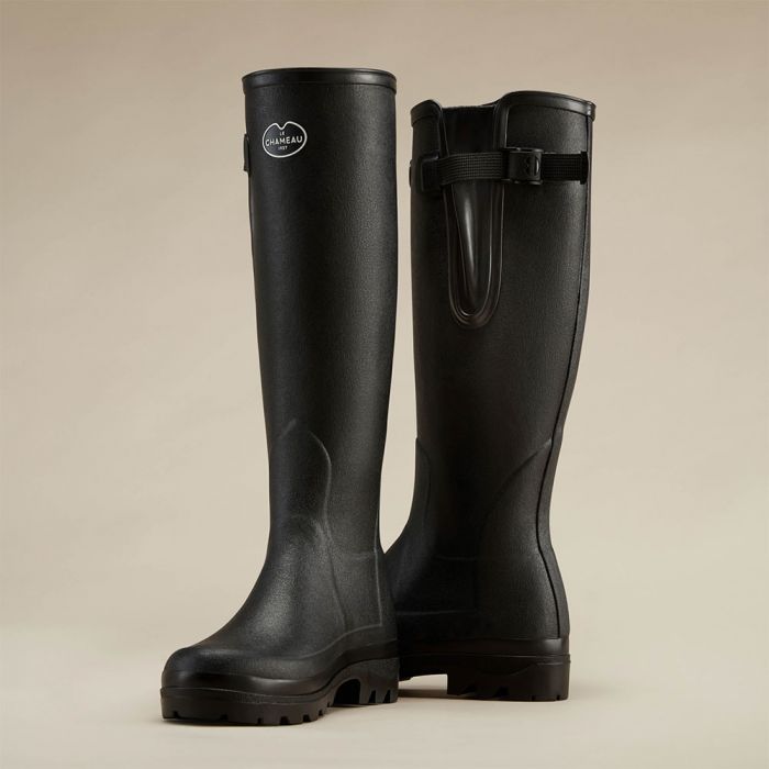 (Le Chameau) Vierzonord Neoprene Wellington Boots - 'Noir' (Women's)