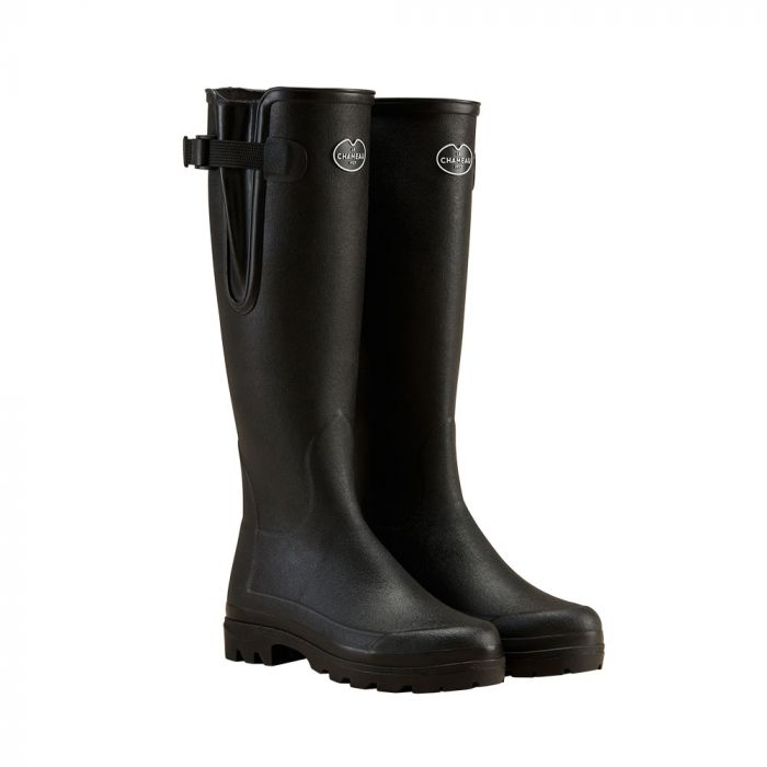 (Le Chameau) Vierzonord Neoprene Wellington Boots - 'Noir' (Women's)