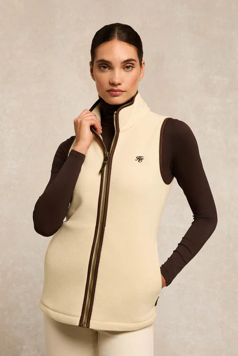 (Holland Cooper) Country Fleece Gilet - Cream (Women's)