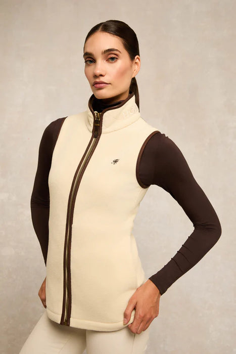 (Holland Cooper) Country Fleece Gilet - Cream (Women's)