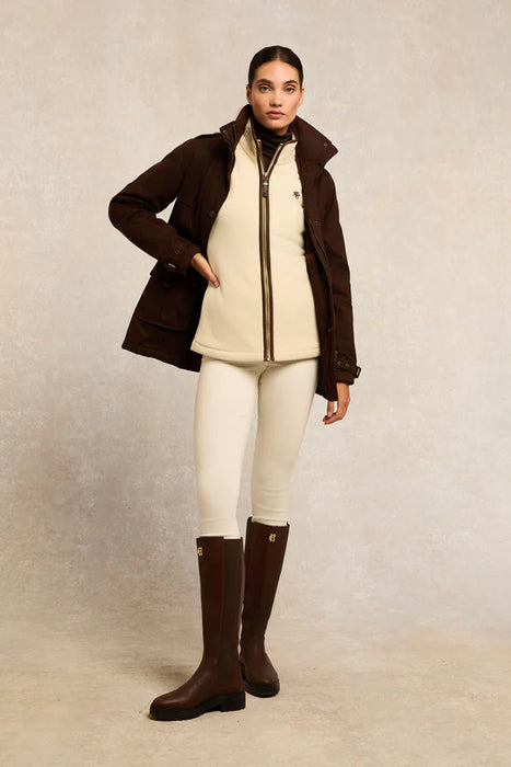 (Holland Cooper) Country Fleece Gilet - Cream (Women's)