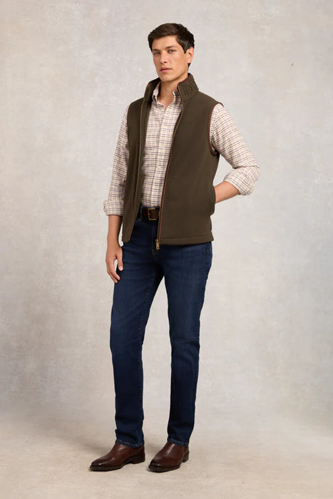(Holland Cooper) Classic Button Down Shirt - Cheltenham Camel Check (Men's)