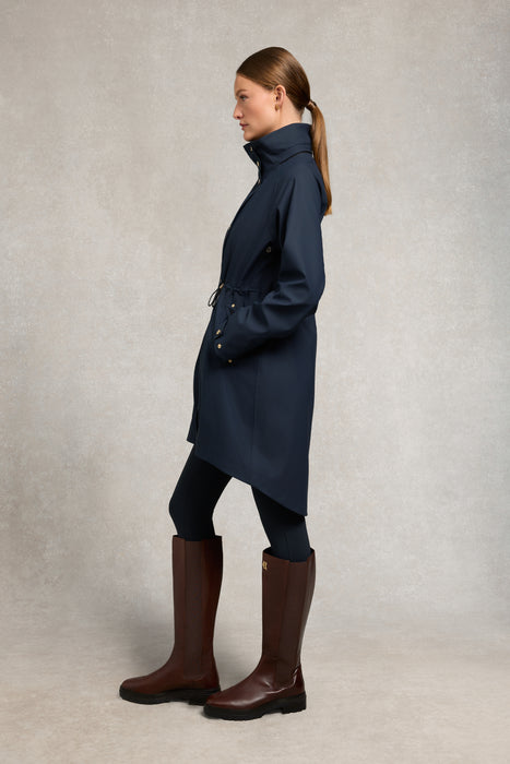 (Holland Cooper) Chartwell Waterproof Rain Parka - Ink Navy (Women's)