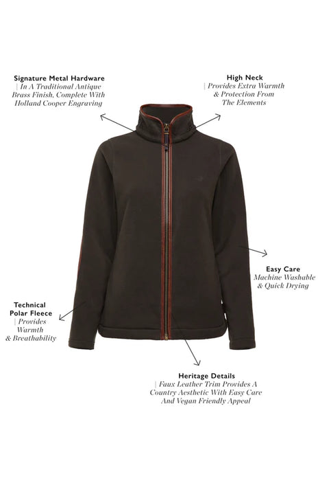 (Holland Cooper) Country Fleece Jacket - Khaki (Women's)