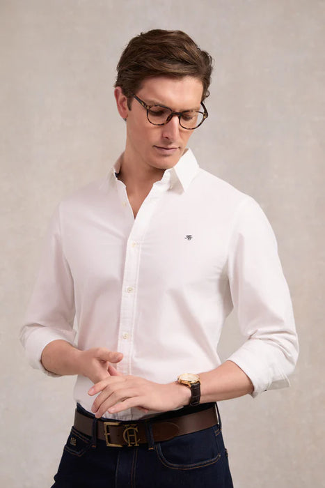 (Holland Cooper) Men's Classic Oxford Shirt - White (Men's)