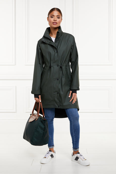 (Holland Cooper) Chartwell Rain Parka - Evergreen (Women's)