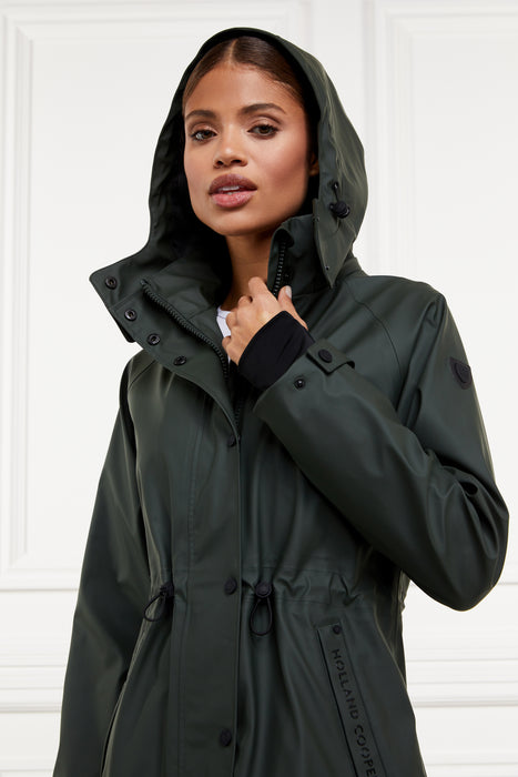 (Holland Cooper) Chartwell Rain Parka - Evergreen (Women's)