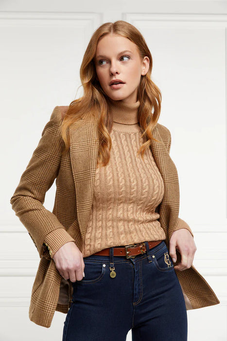 (Holland Cooper) HC Logo Slim Belt - Tan (Women's)