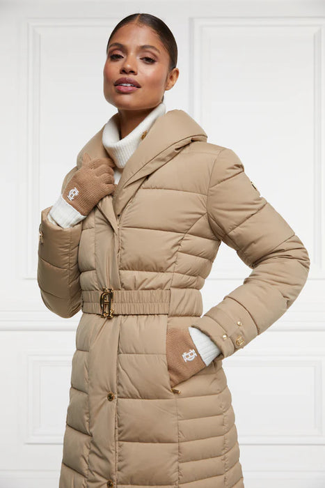 (Holland Cooper) Chelsea Knitted Gloves - Camel (Women's)