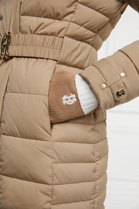 (Holland Cooper) Chelsea Knitted Gloves - Camel (Women's)