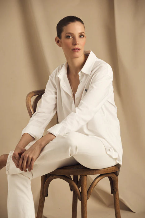 (Holland Cooper) Relaxed Fit Linen Shirt (Women's)