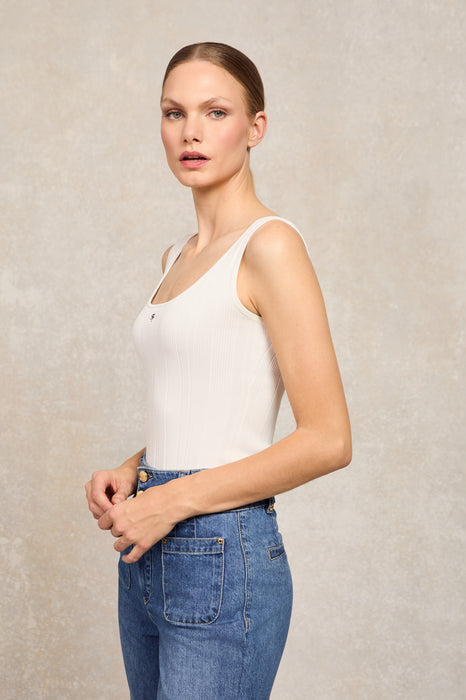 (Holland Cooper) Ruby Knitted Vest - Natural (Women's)