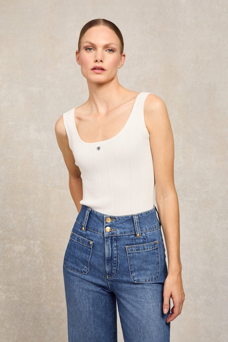 (Holland Cooper) Ruby Knitted Vest - Natural (Women's)