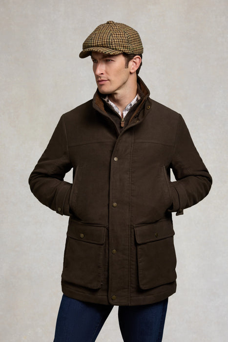 (Holland Cooper) Moleskin Field Coat - Chocolate (Men's)