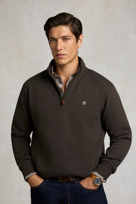 (Holland Cooper) Classic Quarter Zip Sweat - Bournville (Men's)