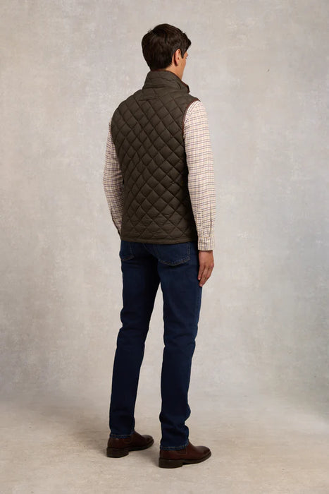 (Holland Cooper) Country Quilted Gilet - Khaki (Men's)