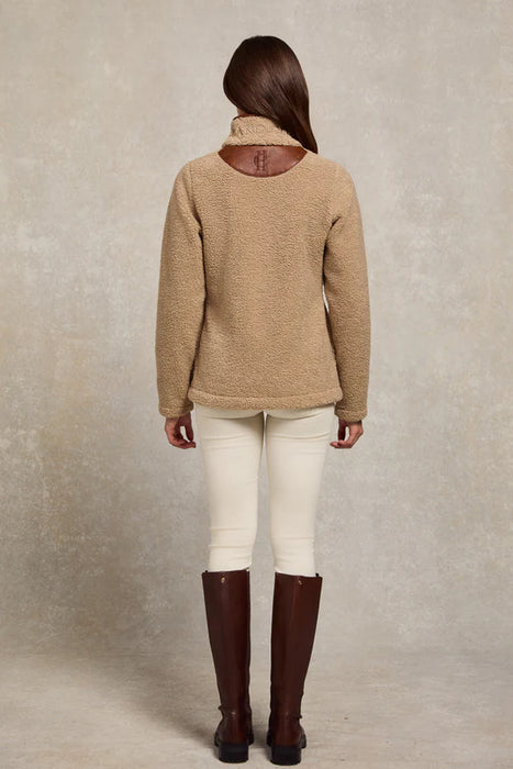 (Holland Cooper) Country Fleece Jacket - Natural Borg (Women's)