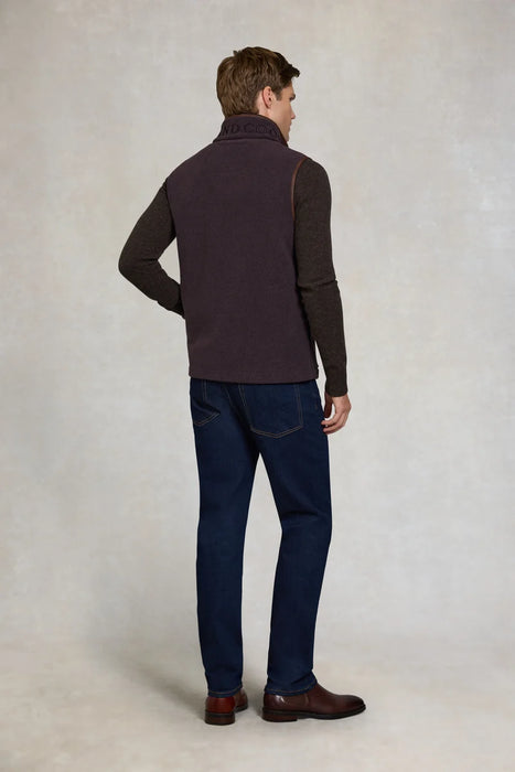 (Holland Cooper) Country Fleece Gilet - Claret (Men's)