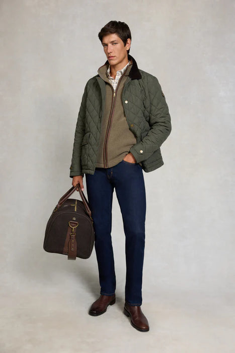 (Holland Cooper) Country Fleece Gilet - Dusty Khaki (Men's)