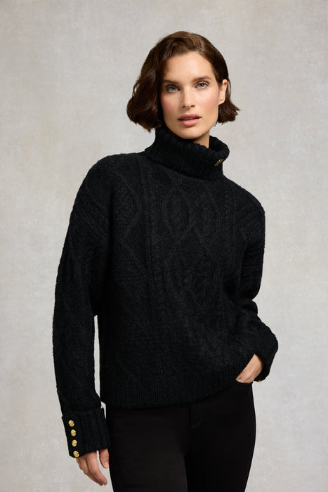 (Holland Cooper) Noveli Roll Neck Knit - Black (Women's)