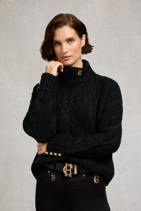 (Holland Cooper) Noveli Roll Neck Knit - Black (Women's)