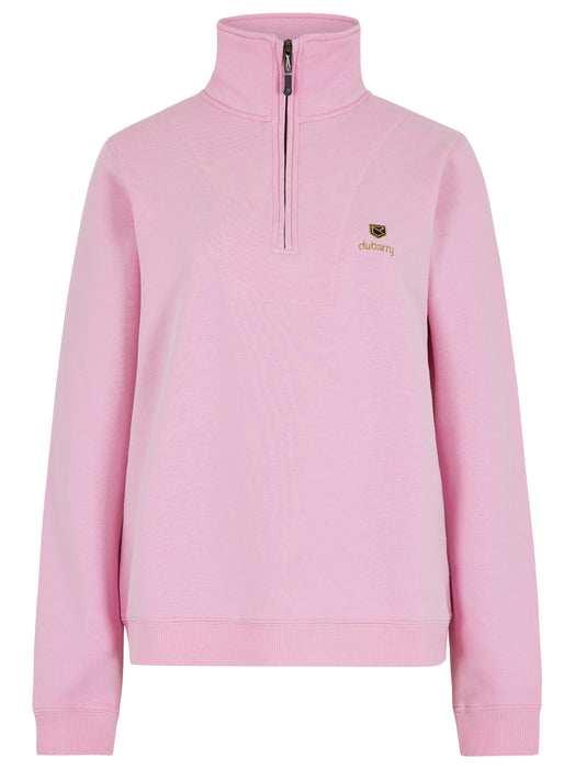 (Dubarry) Castlemartyr Quarter Zip Sweatshirt  - Pink (Women's)