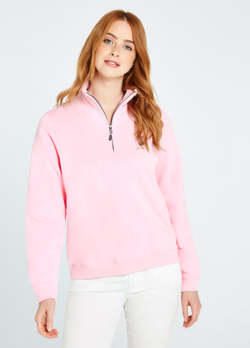 (Dubarry) Castlemartyr Quarter Zip Sweatshirt  - Pink (Women's)