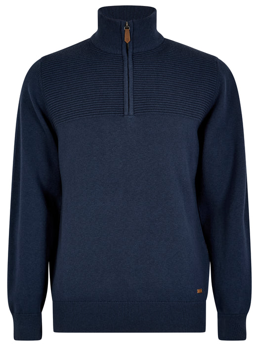 (Dubarry) Spillane Qtr Zip Jumper - Navy (Men's)