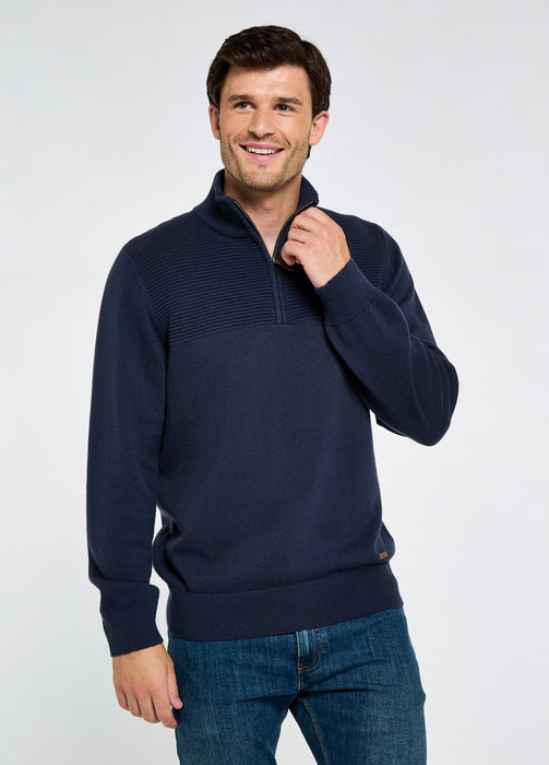 (Dubarry) Spillane Qtr Zip Jumper - Navy (Men's)