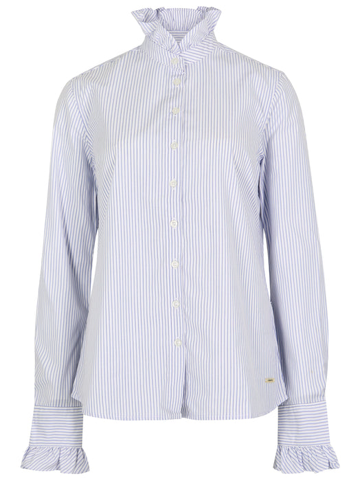 (Dubarry) Wisteria Ruffle Neck Shirt - Blue Multi (Women's)