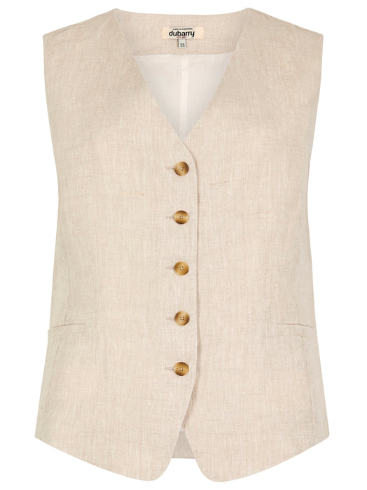 (Dubarry) Killaloe Tailored Linen Waistcoat - Oatmeal (Women's)