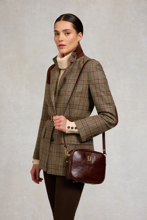 (Holland Cooper) Country Camera Bag - Chestnut Leather (Women's)