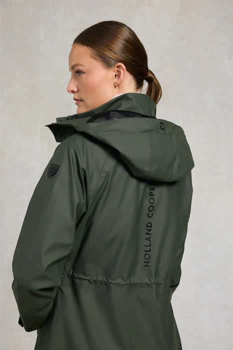(Holland Cooper) Chartwell Rain Parka - Evergreen (Women's)