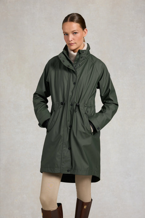(Holland Cooper) Chartwell Rain Parka - Evergreen (Women's)