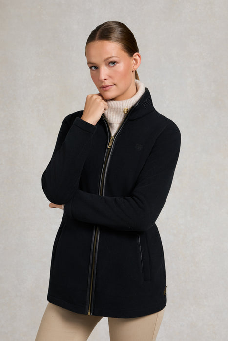 (Holland Cooper) Country Longline Fleece - Black (Women's)