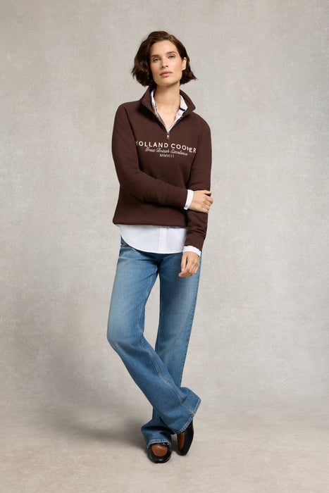 (Holland Cooper) Sporting Goods Zip Henley Jumper (Women's)