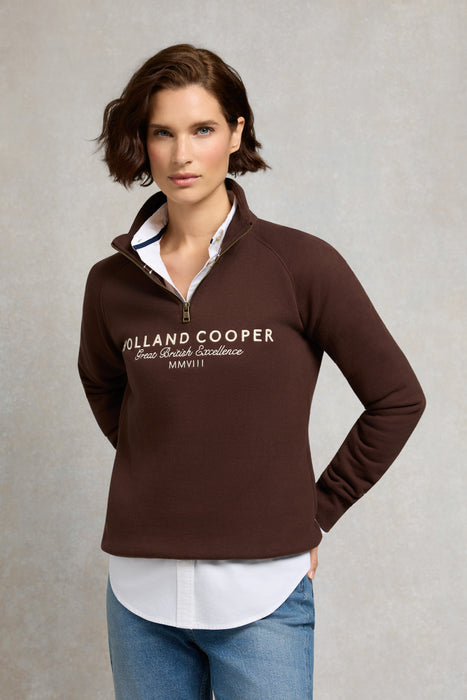 (Holland Cooper) Sporting Goods Zip Henley Jumper (Women's)