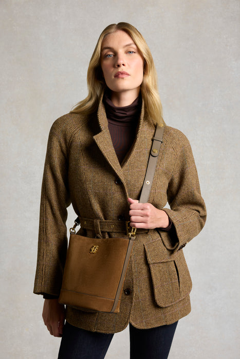 (Holland Cooper) Country Crossbody Bag - Lichen Suede (Women's)