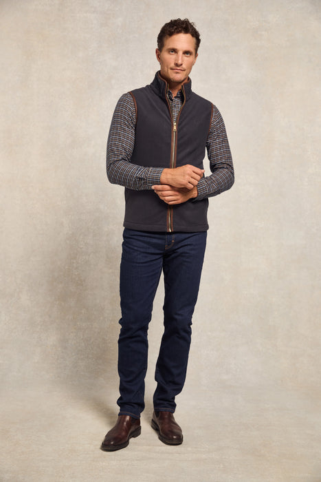 (Holland Cooper) Country Fleece Gilet - Ink Navy (Men's)