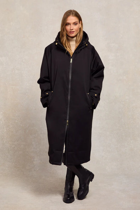 (Holland Cooper) One Size Waterproof Coat - Black (Women's)