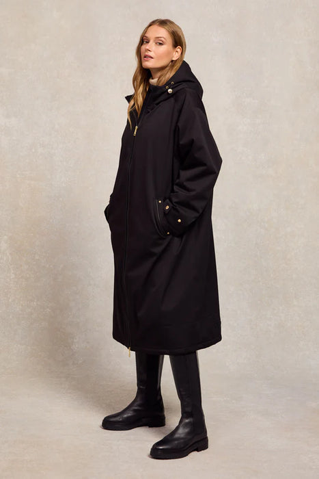 (Holland Cooper) One Size Waterproof Coat - Black (Women's)
